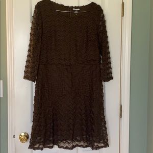 Brown lace dress- western flair